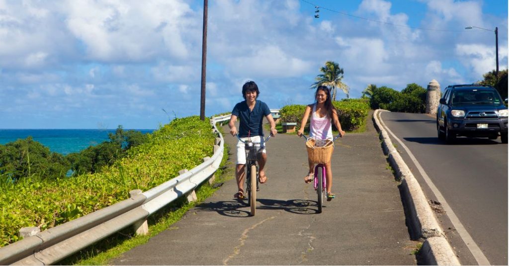 カイルアビーチツアー参加で自転車無料レンタル！