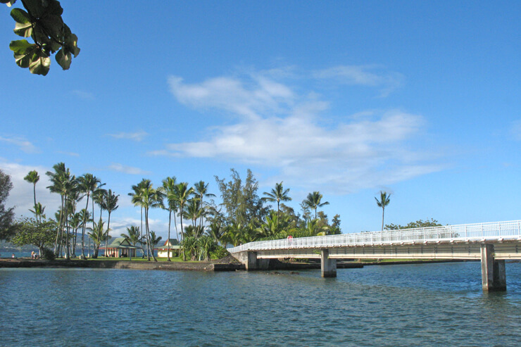 ハワイ島ヒロの聖なる小島 ココナッツアイランド アロハストリート ハワイ