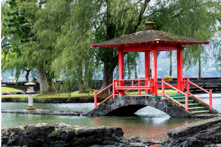 ハワイ島ヒロにあるリリウオカラニ公園