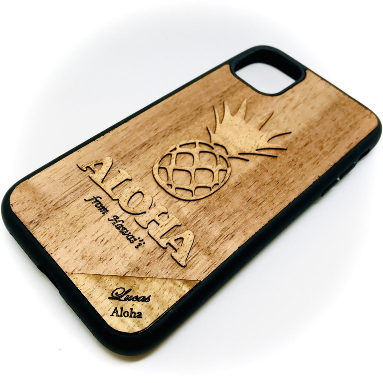 名入れの出来るKoa Wood IPhone Case