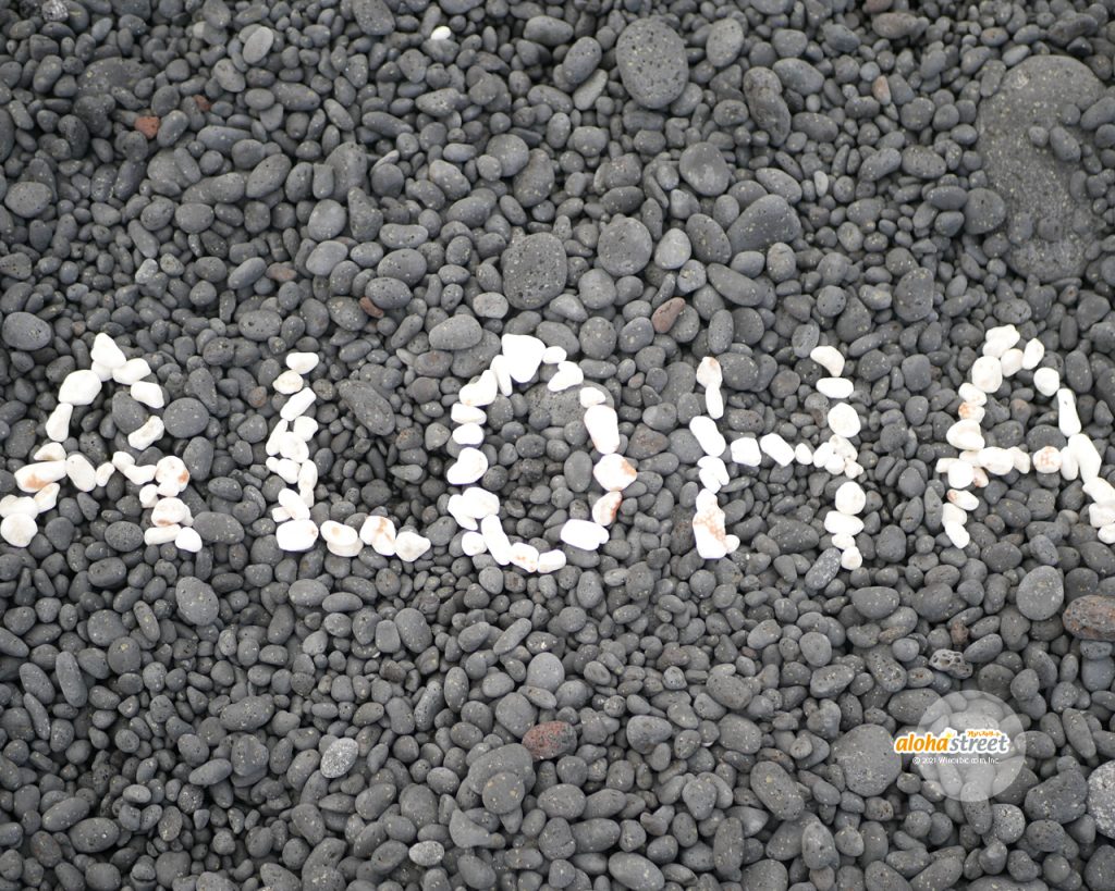 ハワイ島の石で描いたアロハな思い出