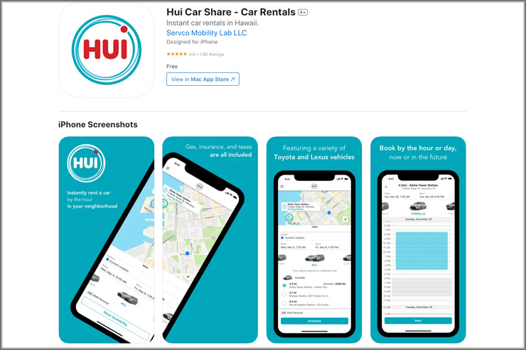 ハワイ HUI アプリ