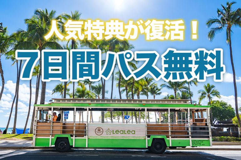 あの人気特典が帰ってきた！トロリー7日間パス無料