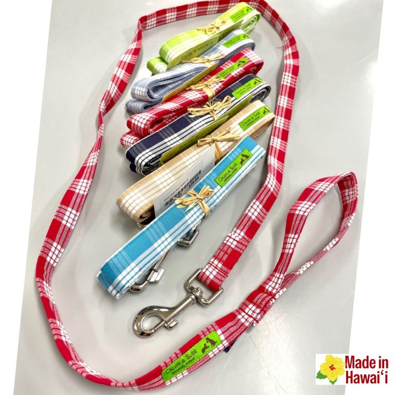 【カルビン＆スージー】大人気ハワイアンチェック：パラカの首輪