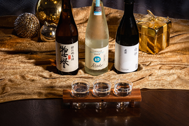 WORLD SAKE FLIGHT（$18、ハッピーアワーは$12）