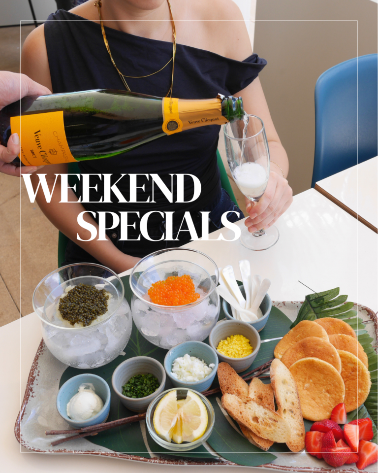 キャビアとシャンパンで贅沢なひとときを🥂週末限定メニュー
