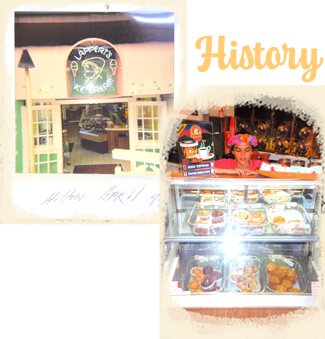 History ラパーツ・ハワイの店舗と創業当時の様子