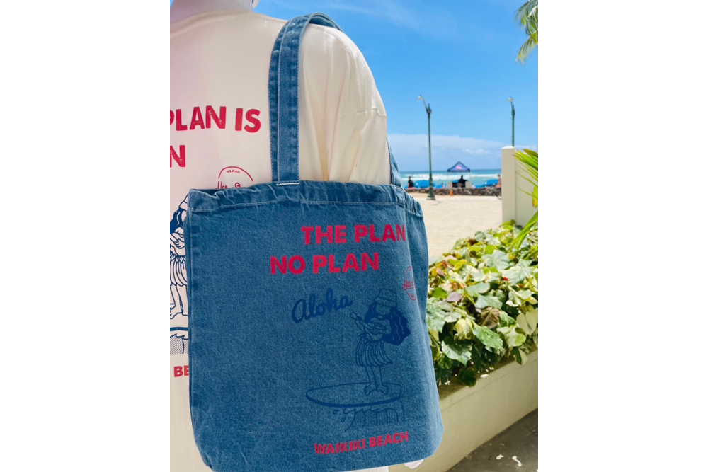 THE PLAN IS NO PLAN CANVAS TOTE（デニム）