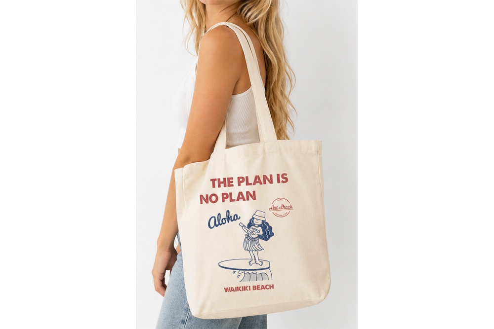 THE PLAN IS NO PLAN CANVAS TOTE