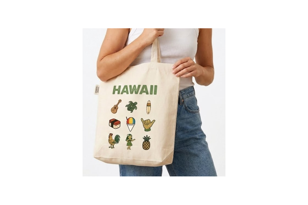 HAWAII ICON CANVAS TOTE