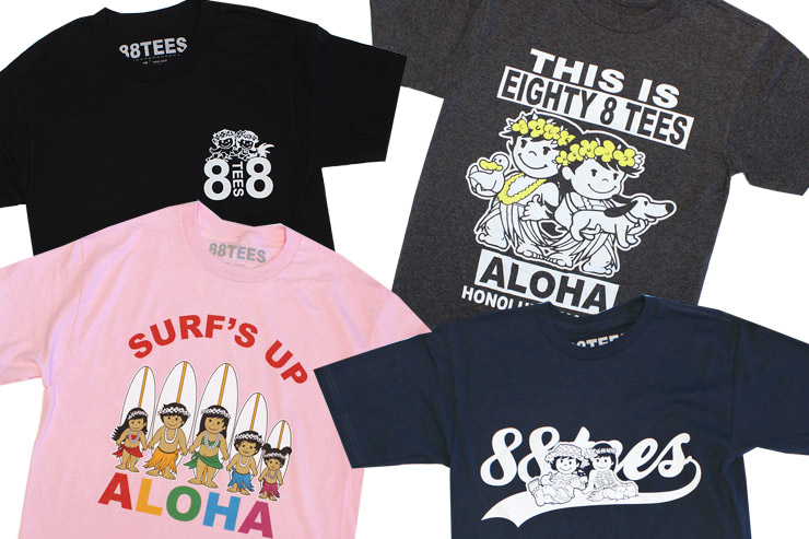 夏はハワイスタイルで！
有名ハワイブランド、88ティーズのプリントTシャツ