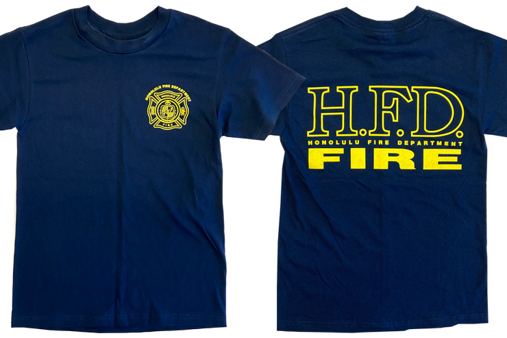 ホノルル消防署のロゴ入りTシャツ